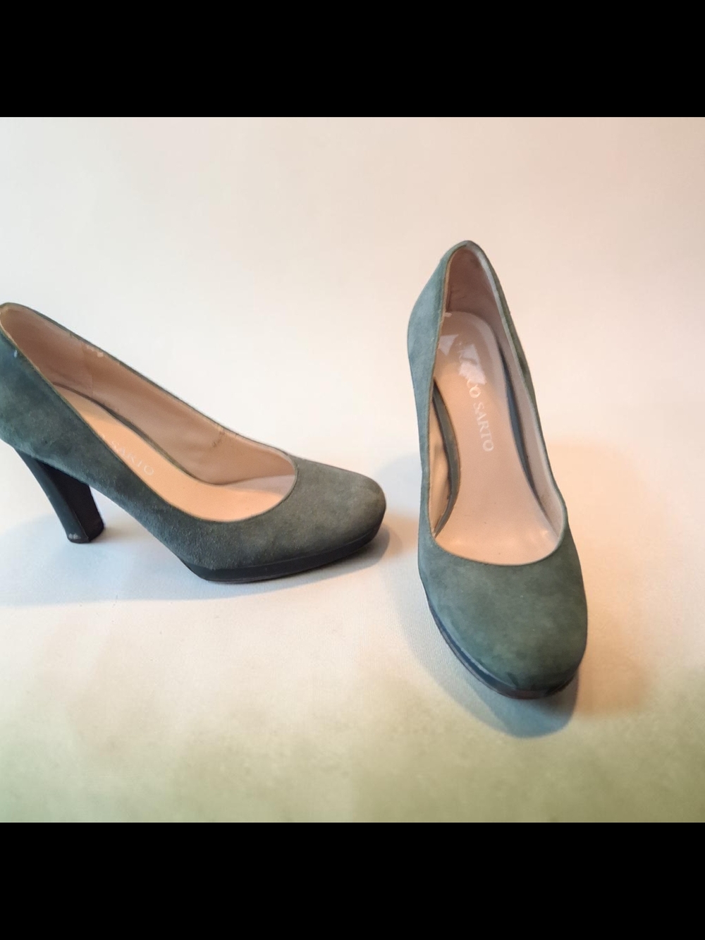 Franco Sarto Olive Green Suede Pumps Womens Shoes Size 6